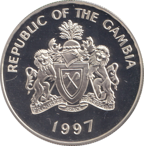 1997 SILVER PROOF TEN DALASES ALDERNEY ELIZABETH AND PHILLIP