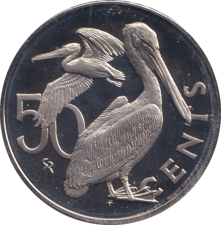 1974 PROOF FIFTY CENTS BRITISH VIRGIN ISLANDS 2