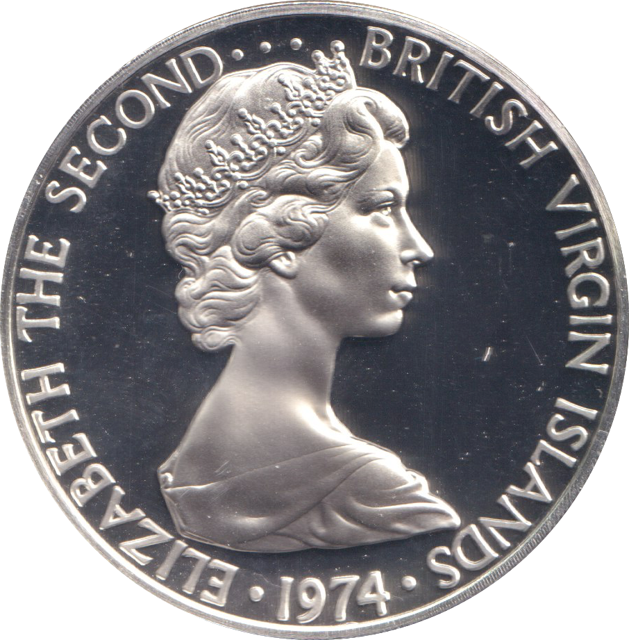 1974 PROOF ONE DOLLAR BRITISH VIRGIN ISLANDS