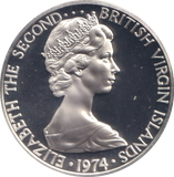1974 PROOF ONE DOLLAR BRITISH VIRGIN ISLANDS
