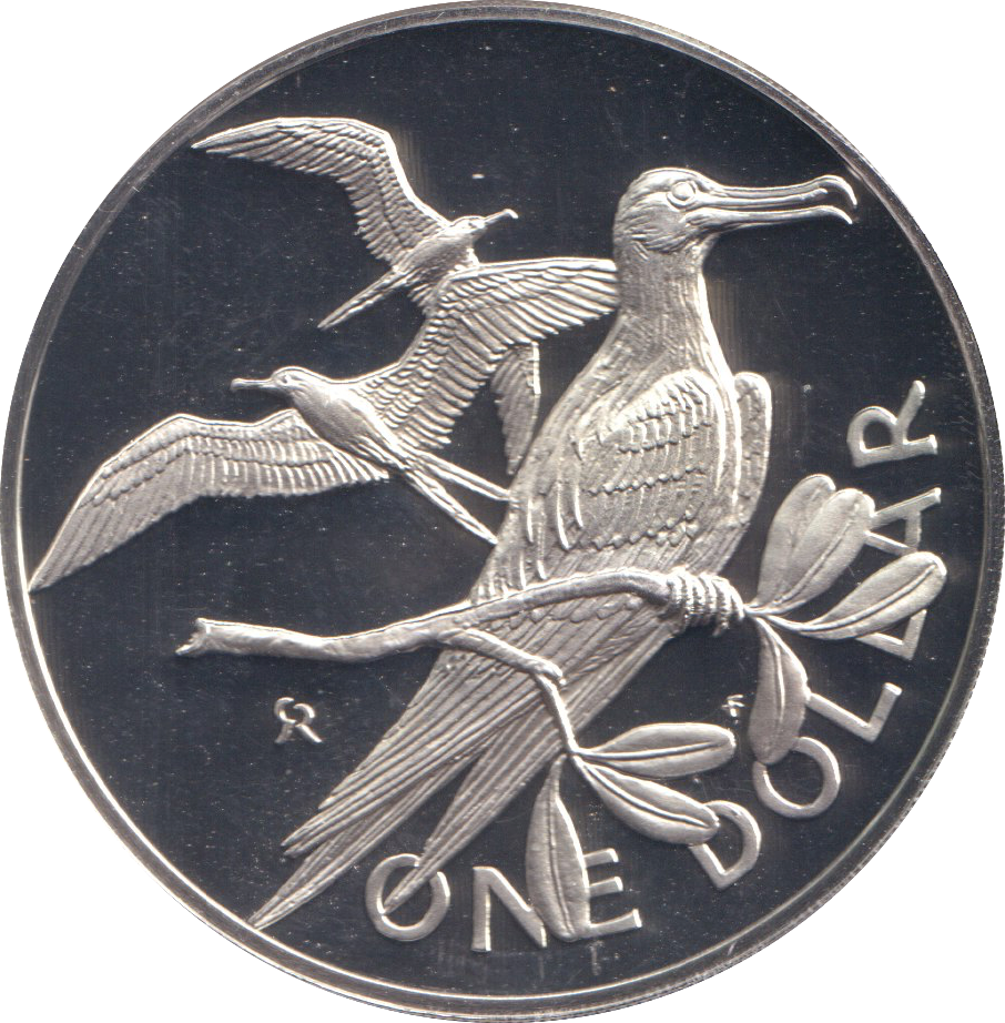 1974 PROOF ONE DOLLAR BRITISH VIRGIN ISLANDS 2
