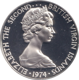 1974 PROOF ONE DOLLAR BRITISH VIRGIN ISLANDS 2