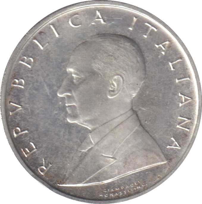 1974 SILVER 500 LIRA ITALY