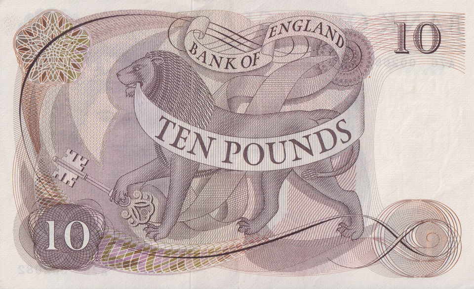 TEN POUNDS BANKNOTE FFORDE REF £10-25 ( AUNC )