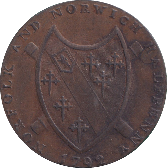 1792 TOKEN NORWICH ARMS CASTLE