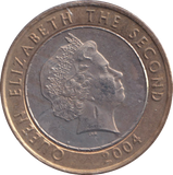 2004 £2 POUNDS 30TH ANNIVERSARY FALKLAND ISLANDS