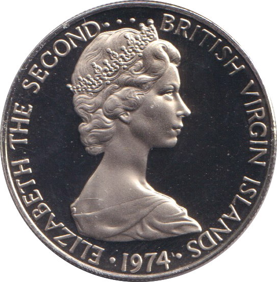 1974 PROOF TEN CENTS BRITISH VIRGIN ISLANDS 2