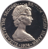 1974 PROOF TEN CENTS BRITISH VIRGIN ISLANDS 2