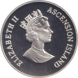 1997 SILVER PROOF FIFTY PENCE ASCENSION ISLANDS ELIZABETH AND PHILLIP