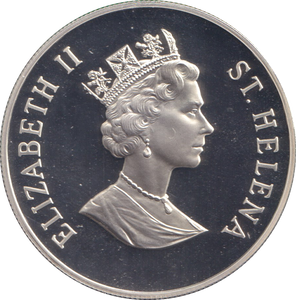 1997 SILVER PROOF FIFTY PENCE ST. HELENA ELIZABETH AND PHILLIP
