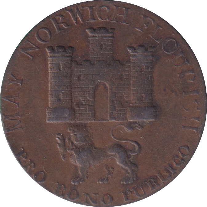 1792 TOKEN NORWICH ARMS CASTLE