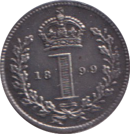 1899 MAUNDY ONE PENNY ( AUNC )