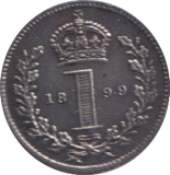 1899 MAUNDY ONE PENNY ( AUNC )