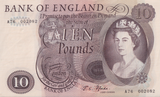 TEN POUNDS BANKNOTE FFORDE REF £10-25 ( AUNC )