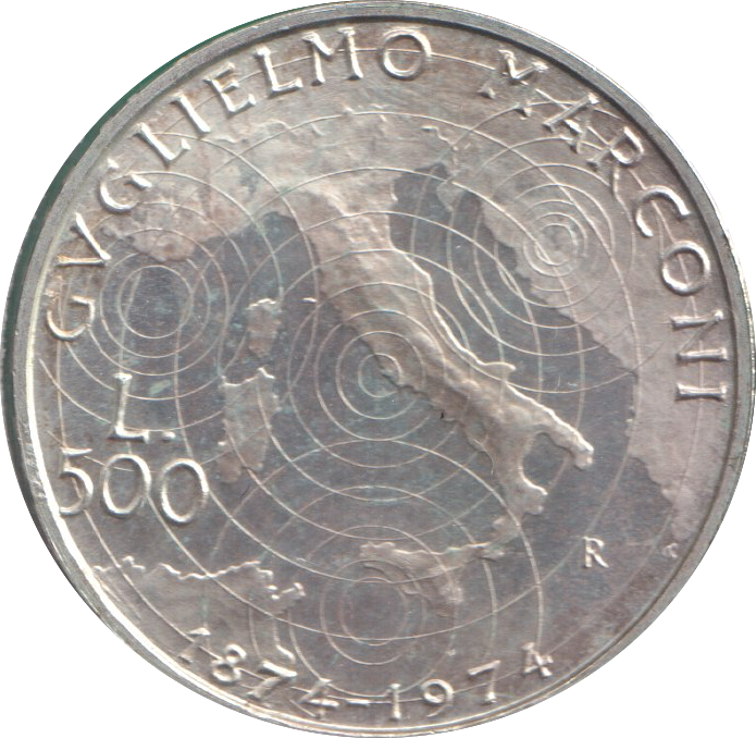 1974 SILVER 500 LIRA ITALY