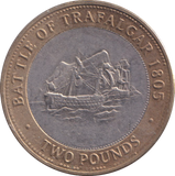 2013 £2 POUNDS BATTLE OF TRAFALGAR 1805 GIBRALTAR