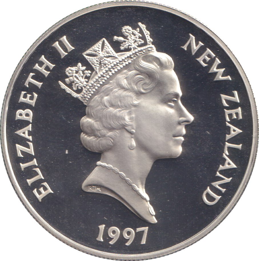 1997 SILVER PROOF 20 DOLLARS NEW ZEALAND ELIZABETH AND PHILLIP