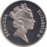 1997 SILVER PROOF TWO DOLLARS BERMUDA ELIZABETH AND PHILLIP