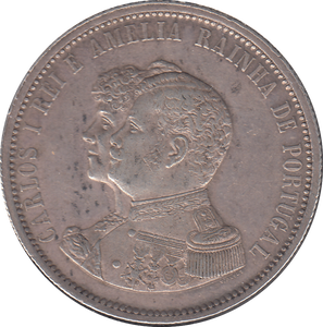 1898 SILVER 1000 REIS PORTUGAL