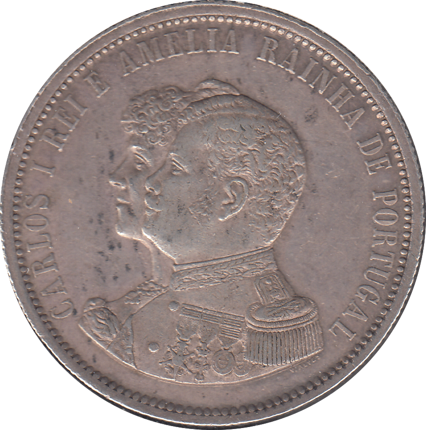 1898 SILVER 1000 REIS PORTUGAL