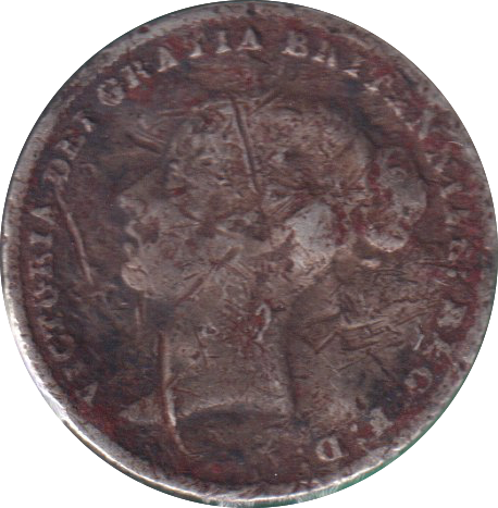 1858 SIX PENCE ( NF )