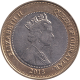 2013 £2 POUNDS BATTLE OF TRAFALGAR 1805 GIBRALTAR