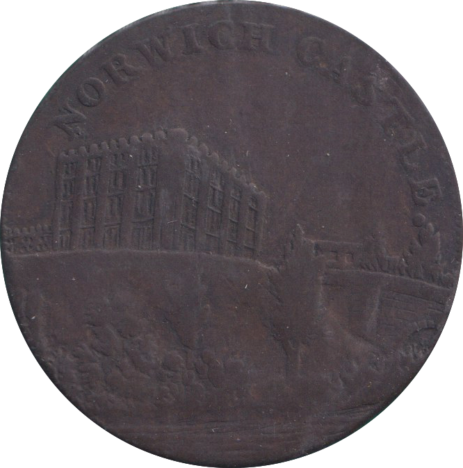 1794 HALFPENNY TOKEN NORWICH CASTLE LAMB