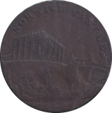 1794 HALFPENNY TOKEN NORWICH CASTLE LAMB