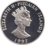 1997 SILVER PROOF 10 DOLLARS PITCAIRN ISLANDS ELIZABETH AND PHILLIP