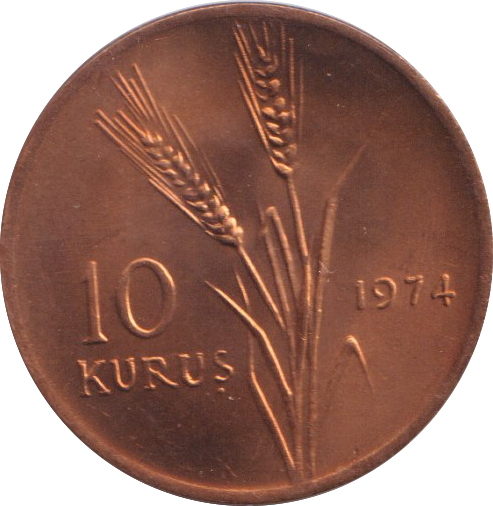 1974 TEN KURUS TURKEY