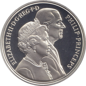 1997 SILVER PROOF 5 POUNDS ELIZABETH AND PHILLIP