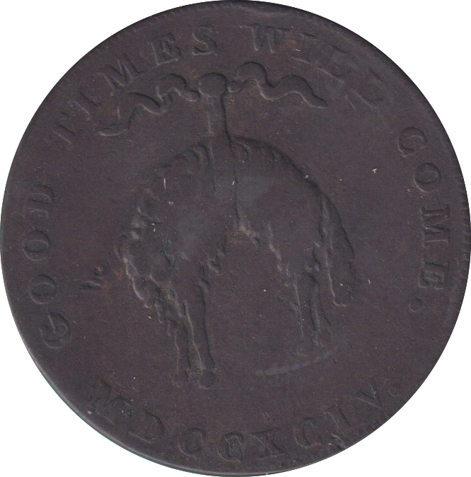 1794 HALFPENNY TOKEN NORWICH CASTLE LAMB