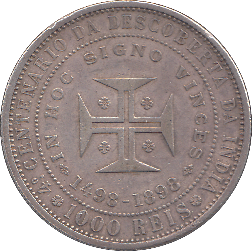 1898 SILVER 1000 REIS PORTUGAL
