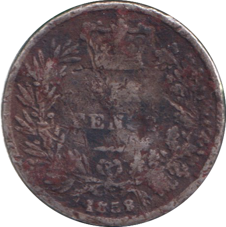 1858 SIX PENCE ( NF )
