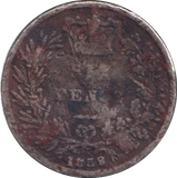 1858 SIX PENCE ( NF )