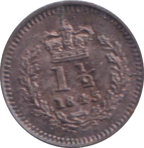 1843 THREE HALF PENCE ( AUNC )