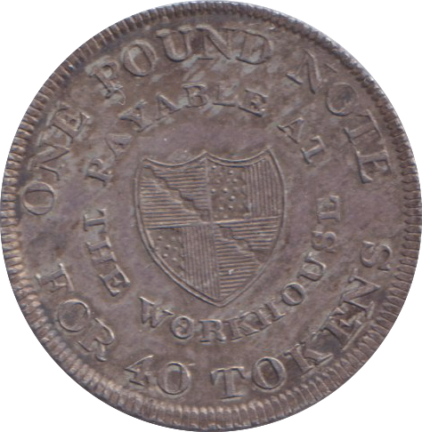 1812 BIRMINGHAM WORKHOUSE SIXPENCE TOKEN