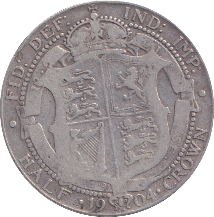 1904 HALFCROWN ( FINE )