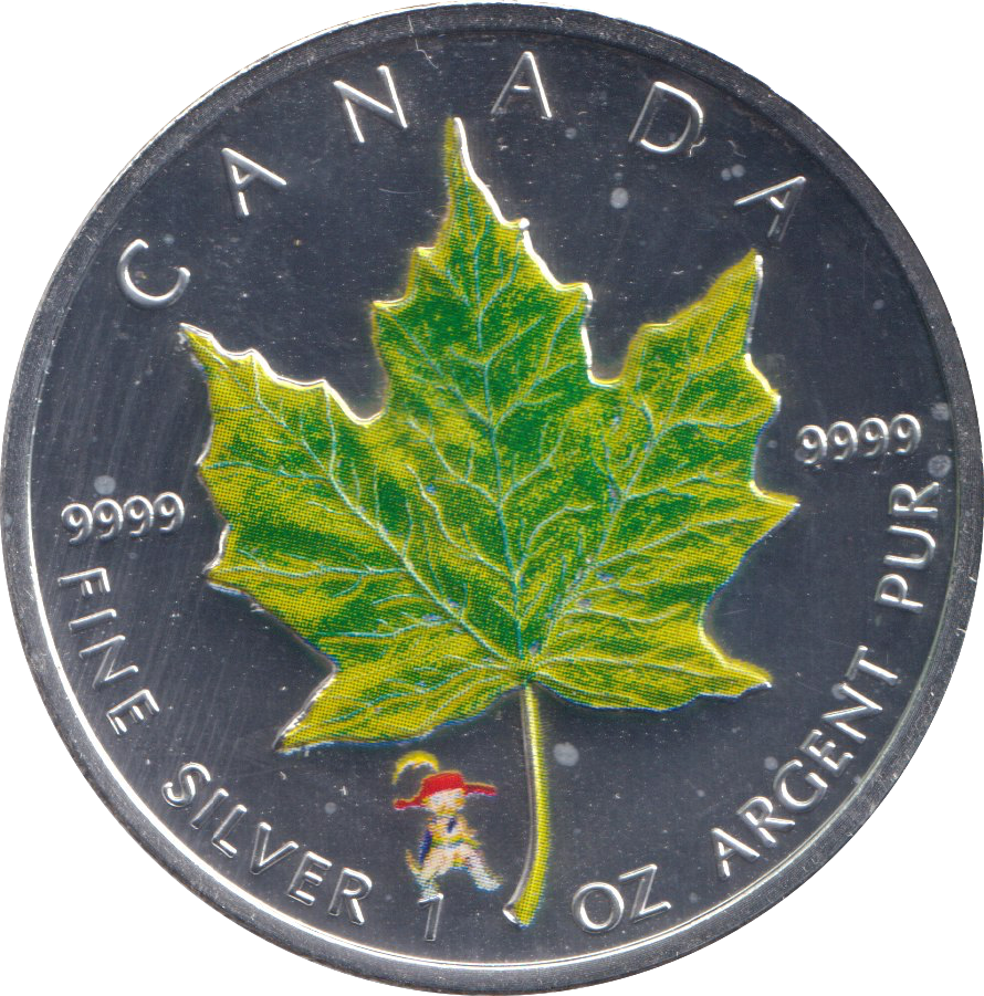 2009 1 OZ .999 FINE SILVER 5 DOLLARS CANADA