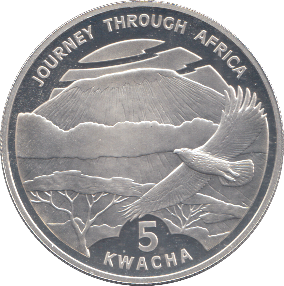 2006 SILVER PROOF MALAWI 5 KWACHA JOURNEY THROUGH AFRICA