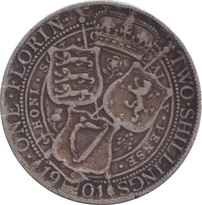 1901 TWO SHILLINGS ( FINE )