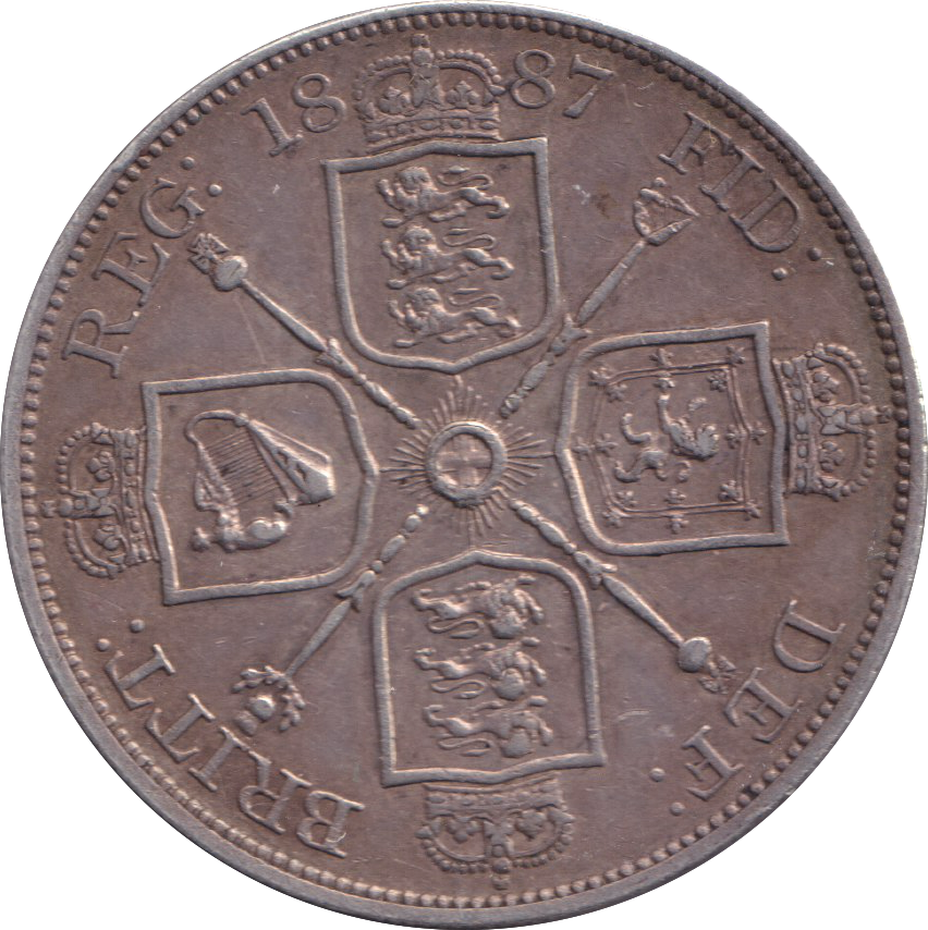 1887 DOUBLE FLORIN ( VF )