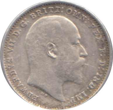 1908 THREEPENCE ( VF )