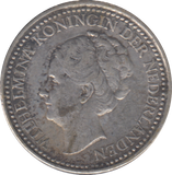 1921 SILVER 1/2 GUILDER NETHERLANDS