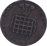1795 WILLIAM OF LONDON HALFPENNY TOKEN