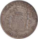 1897 SILVER PHILIPPINES 1 PESO