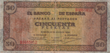 1938 50 PESTAS BANKNOTE SPAIN REF-1642