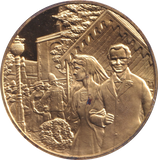 1974 SILVER GOLD PLATED WINSTON CHURCHILL WEDDING MEDALLION