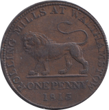 1815 WALTHAMSTOW PENNY TOKEN