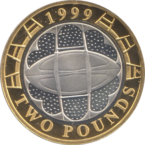 1999 £2 RUGBY WORLD CUP SILVER PROOF